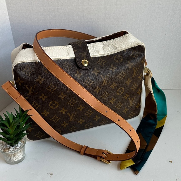 Customized Louis Vuitton Monogram Canvas Crossbody Bag12” x 9” x 3”